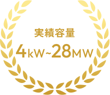 実績容量4kW~28MW